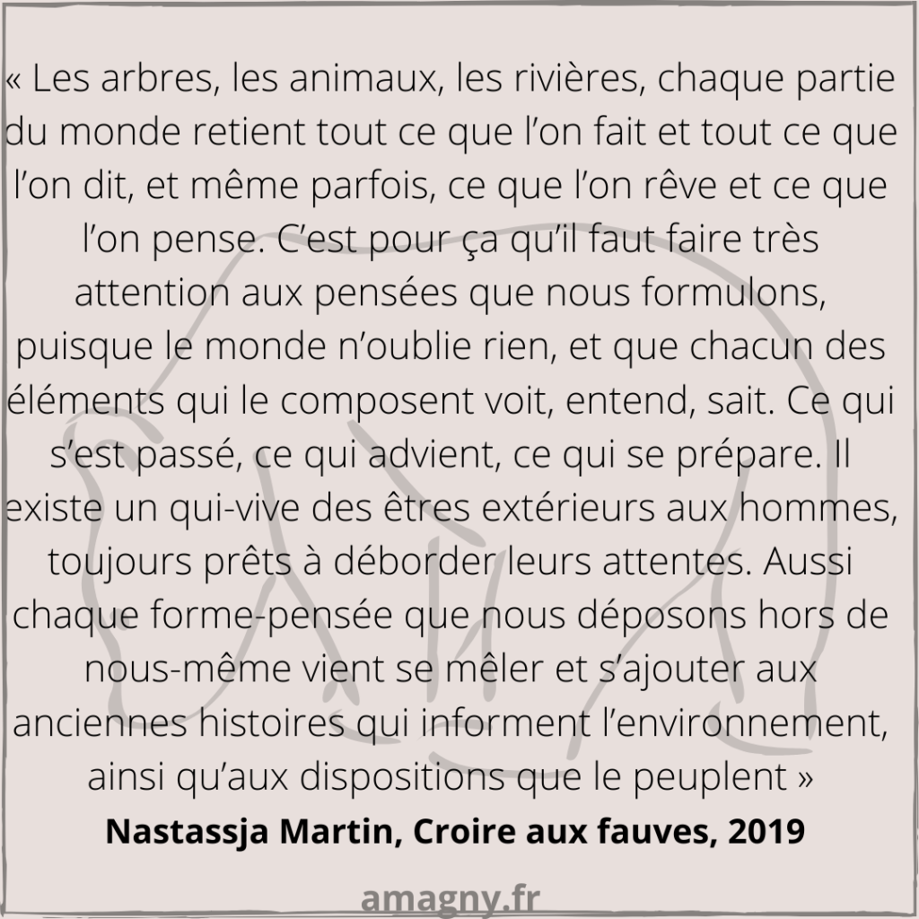 Citation Croire aux fauves sur fond d'ours.
