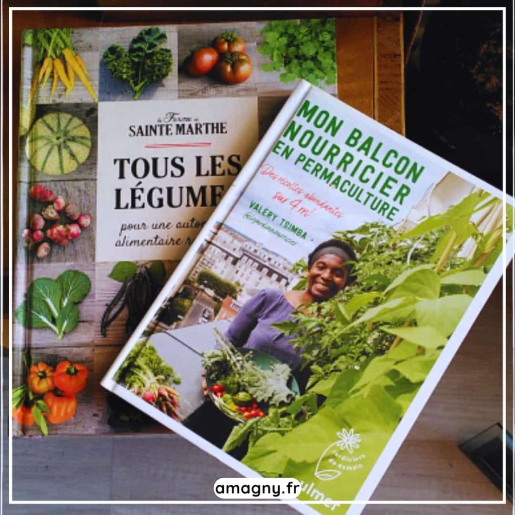 Deux livres sur le potager et la permaculture, dont un guide pour cultiver un balcon nourricier.