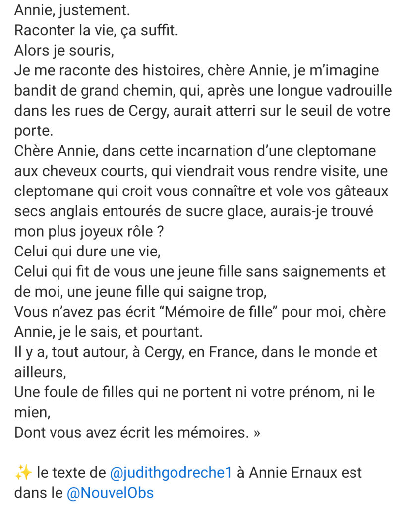 texte judith godreche Nouvel Obs