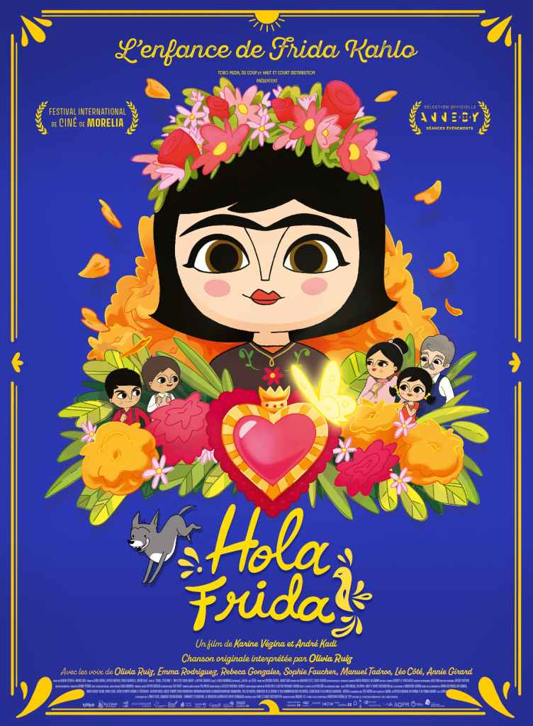 Affiche du film d’animation Hola Frida sur l’enfance de Frida Kahlo.