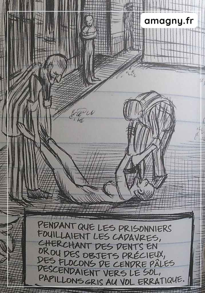 Page de la BD Ce que j’aime, c’est les monstres avec texte manuscrit et dessin d’une main.