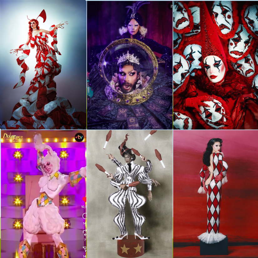 Défilé Drag Race France All Star circus couture